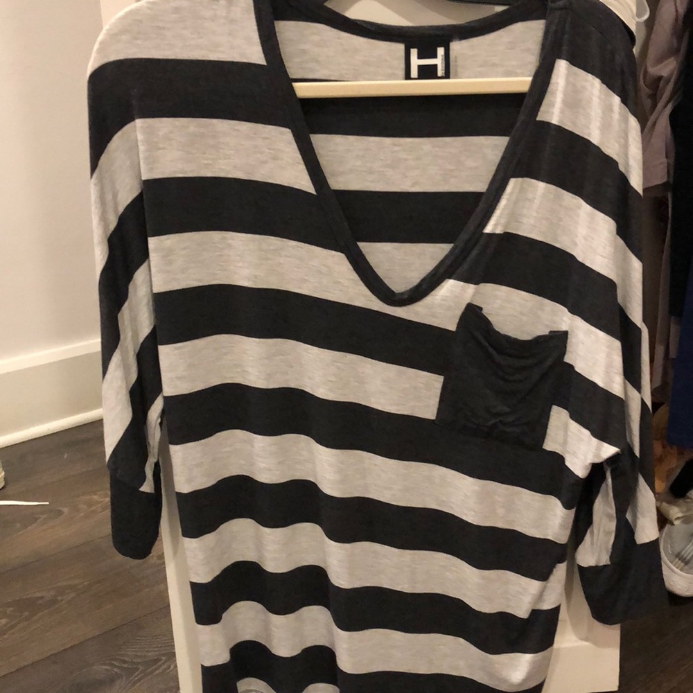 Log sleeve striped t